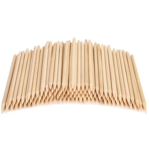 roomir 100PCS Orange Sticks for Nails 4.5 Inch - Wooden Cuticle Pusher & Remover Set - Non-Toxic, Skin-Safe - Wood Tools for Manicure & Pedicure - Disposable Set for Home & Salon - Won't Break Easily