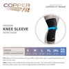 Copper Fit unisex adult Freedom Knee Compression Sleeve Hosiery, Black, Medium US