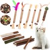WOUSEDO Catnip Chew Toys for Cats,24 Pack silvervine cat Toy,cat Natural silvervine Sticks,Natural Silvervine Stick Cage Balls & Bell Balls for Indoor Cats.