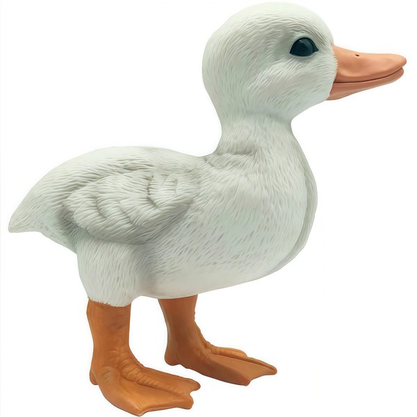 Higherbros Rubber Ducks Farm Realistic Animal Figurines Duckling Little Duck Animal Figures for Children's Toys Bath Toys and for Party Favors, Gifts, Prizes, Rewards, Giveaways (White)