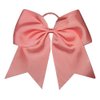 New "CORAL" Cheer Bow Pony Tail 7 Inch Girls Hair Bows Cheerleading Dance Practice Football Games Competition Birthday Solid Color Grosgrain Ribbon