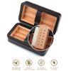 G galiner Cigar Humidor Travel leather Case Cedar Wood Portable Cigar Box Removable Cedar Tray Black Gift Box