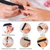 12 Pcs Professional Nail Files, 60/60 Grit Nail Files for Acrylic Nails Gel Nails, Double Sided Emery Board for Nails, Reusable & Washable Coarse Nail File for Home and Salon Use