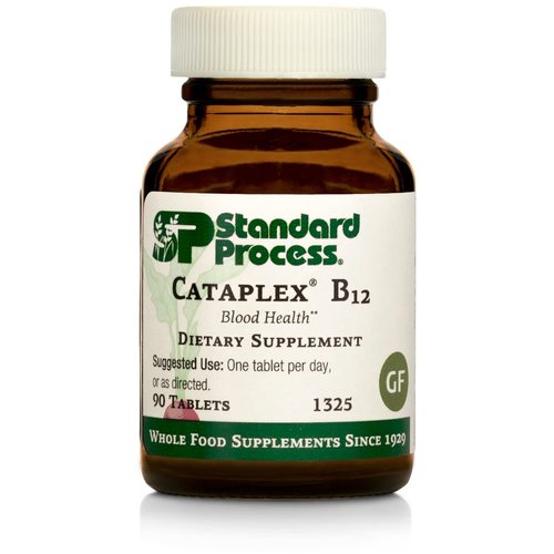 Standard Process Cataplex B12 - Vitamin B12 Supplement Supports Blood Health, Folic Acid Metabolism, and General Health with Oat Flour and More - 90 Tablets