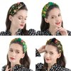 QIANXUAN Women Black Cloth Headband (Headbands-5) Solid Color Wide Headbands For Women Diamond Rhinestone Headbands For Women Top Knot Headband