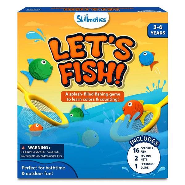 Skillmatics Outdoor & Bath Toys - Let's Fish, Fishing Game, Toddler Toys, Learn Colors & Counting, Pool Toys for Kids, Gifts for Boys & Girls Ages 3, 4, 5, 6