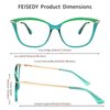 FEISEDY Blue Light Blocking Glasses Computer Glasses Women Men Cateye TR90 Frame B2772