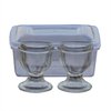 Eye Wash Cup Set of 2, Made of GLASS for Keep Your Eyes Clean and Healthy with STORAGE CONTAINER