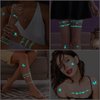 Konsait 24 Sheets Glow in the Dark Tattoos Face Tattoos for Women Girls Temporary Tattoos for Women Glow Tattoos Mermaids Butterfly Tattoos Blue Tattoos for Kids Luminous Body Make Up Fake Tattoo