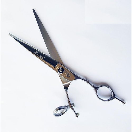 Kashi Swivel Rotating Thumb Styling Barber Shears 8"" Dog grooming scissors Japanese Steel, Silver, S-5080