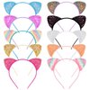 COCIDE 10Pcs Cat Ears Headbands Glitter Taylor Party Decorations Headbands for Girls Gabby Party Favors Kitty Birthday Supplies for Women Halloween Hair Accessories Hair Hoops Costume