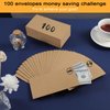 100 Pack Cash Envelopes Self adhesive 6.7x3.5 Inch, Fit for Envelope Money Saving Challenge, Kraft Paper 120 GSM Thick Money Envelopes for Cash, Budgeting, Cash Tips, Check, Coin & Tickets