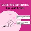 Eyesy Lash 500 Camellia Lash Extensions | 5D 0.07 Size 10-12-14mm Curl C | American Volume Lash Multiple Lengths Eyesy Eyelash Extension Pestanas Pelo A Pelo Create Depth, Textured, Layered Effect