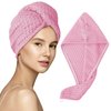 MaopaoBeauty Microfiber Waffle Weave Hair Towel Hair Wrap Towel for Women and Girls Quick Dry Super Absorbent Hair Towels for Long, Curly & Thick Hair
