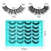 LoveOurHome 12 Pairs Faux Mink Lashes Wispy Lashes 8D Curl Volume False Eyelashes Flully Eye Lash Extesnion Fake Lashes 2 Style Pack Natural Look Fake Eyelash with Tweezers for Women Girls