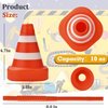 Haundry 10 Pack Construction Cone Cups Set, 10 oz Traffic Cones Kids Party Favor Cups with Straws Bulk for Construction Traffic Theme Racing Car Birthday Party Supplies
