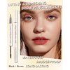 Black Brown Waterproof Eyebrow Pencil and Tinted Brow Gel 2-In-1, Long Lasting Eyebrow Gel Tinted Smudge-Proof,Precision Felt Tip Micro Brow Pen Liquid Eyeliner, Lifting Snatching Eye Makeup for Women