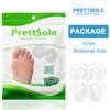 PrettSole 4 Pairs Clear Metatarsal Pads for Women, Ball of Foot Cushion, Gel Foot Pads for Ball of Foot, Forefoot Cushions Support Adhere to Shoes for Metatarsalgia, Morton's Neuroma Pain Relief