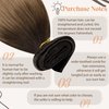 LaaVoo Ombre Weft Hair Extensions Human Hair 16 Inch Sew in Hair Extensions Ombre Brown to Ash Blonde Hair Extensions Sew in Remy Human Hair Hand Tied Hair Extensions 100 Grams