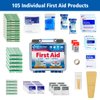 First Aid Only On-The-Go Emergency First Aid Kit for Home, Work, and Travel, 105 Pieces