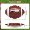 RGQSUN 60 Pcs Football Paper Plates 9.4 inch Football Party Plates, Football Shaped Disposable Paper Plates for Party, Super Bowl Party Supplies and Sports Game Birthday Decorations