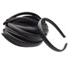 Hixixi 20pcs 15mm Wide Satin Fabric Covered Ribbon Flexible Headband Hairband Hair Band For Girls Women DIY Craft (Black)