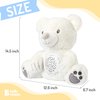 Baby Sleep Soother, Mom's Heartbeat Lullabies Soothing Sounds White Noise Machine, Auto-Off Timer Night Light Projector, Unique Gifts for Babies, Stuffed Animal Toys (Polar Bear)