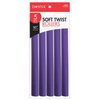 DONNA 10" Soft Twist Rollers Rollers Foam Hair Rollers Hair Curlers Hair Clips for Hairdressing Styling Heatless Hair Curler 7/8"(D) PURPLE 5PCS