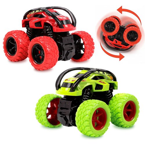 YINSHENG Car Toys for 2 3 4 5 Year Old Boys Gifts, Pull Back Cars Toys Monster Trucks for Toddler Boys Toys Age 2-6, 360°Rotating Cars Toys for 3-6 Year Old Boys Girls Kids Birthday Gifts