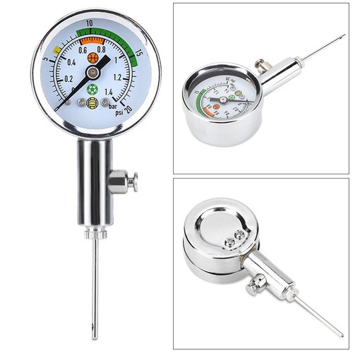 VGEBY Ball Pressure Gauge, Mini Portable Basketball Football Volleyball Ulitity Air Pressure Gauge Sports Inflation Devices