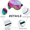 NOHSHE Abstract Marble Silk Eye Mask Sleep Mask Fluid Colorful Painting Artwork Texture Eye Mask with Adjustable Strap Lightweight for Women Work Travel Night Sleep