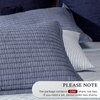 ELEGANT LIFE HOME Cotton Yarn Dyed Chambray Collection Cotton Fill Channel Stitch Washed King Pillow Sham Blue Color, 20’’ x 36’’+1.75’’ Flange (1Piece)