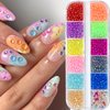 BELICEY Nail Art Rhinestones Kit 1680Pcs Mixed Size Magic Rhinestones Gems Beads for Nail Deisgn Decoration 3D Glass Bubble Beads Flatback Rhinestones for Crafts Clothes Tumblers Face Makeup Manicure