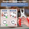 1203Pcs Grommet Tool Kit with Eyelet Pliers, PAXCOO 1/4 Inch 6mm(Inside Hole Size) Fabric Grommet Kit with Fabric Eyelets Grommets, Washers, and Hole Punch Grommet Hand Press kit