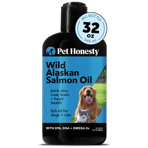 Pet Honesty Wild Alaskan Salmon Oil, Omega-3 Fish Oil for Dogs and Cats, Fatty Acids, Salmon Oil ...