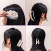 INH Hair Claw Clips & Wide Tooth Comb Set | 1 Cloud Hair Clip, 1 Jumbo Curved Claw Clip, 1 Wide Toothed Comb | Non Slip, Aesthetic & Cute Iridescent Hair Clips & Comb | 3 pc Acetate Hair Accessories