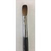 Six Angles - CRIMPED - Black Handle Petal 100% Kolinsky Acrylic Nail Brush (Crimped 12)