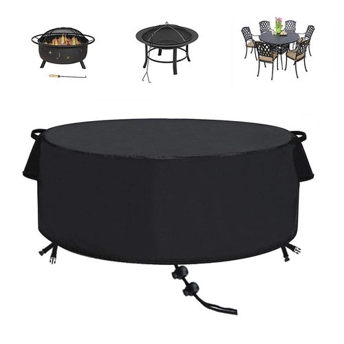 TheElves Fire Pit Cover,60 Inch Firepit Covers Round Waterproof Outdoor Patio Firelace Cover - 60 x 23 Inch