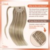 Ve Sunny Blonde Ponytail Extension Human Hair Long Ponytail Hair Extensions Dark Ash Blonde Highlights Golden Blonde Ponytail Extension Human Hair Wrap Around Hair Ponytail Extension 80g 22inch