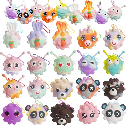 20 Pack Animals Pop Balls,3D Pop Animal Pop Balls Birthday Party Favors for Kids,Pop Balls Birthday Party Favors for Boys & Girls, Carnival Prizes, Treasure Box Toys Prizes