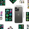 10 Sheet Gamer Stickers Glow in Dark Gaming Temporary Tattoos Video Game Gifts for Kids Classroom Rewards Gamer Birthday Party Supplies