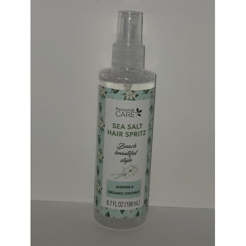 Generic Hair Spritz, Sea Salt Infused, Adds Tousled Waves and Matte Finish, Jasmine and Coconut Scent, 6.7 Ounce (Pack of 1), White/green