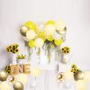 KBZVNAF Yellow White Gold Confetti Balloons - 60 Pack 12 inch Pastel Yellow Latex Party Balloon for Sunflower Honeybee Theme, Birthday, Baby Shower, Wedding Decorations