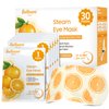 BeHoomi 30Packs Steam Eye Mask, Heated Eye Mask Warm Compress for Eyes, Self Heating Disposable Eye Masks, Sleep Mask for Home, Spa, Office, Travel Essentials & Relaxation Gifts (SWEET ORANGE)