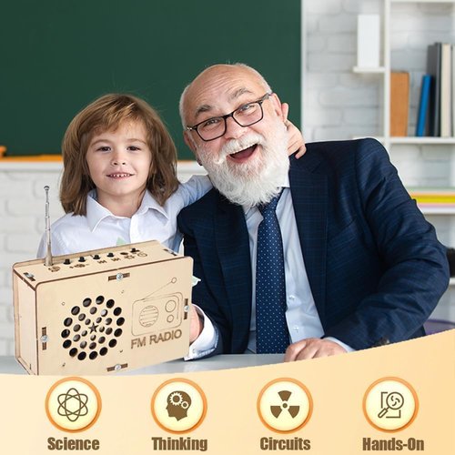 Science Kits for Kids Age 5-7 8-12 12-14 STEM Toys for Boys Girls Age 8-13 Christmas Birthday Gifts for 6 7 8 9 10 11 12 13 14 Year Old Girls Boys Teens DIY Building Radio Kit Electronic for Kids