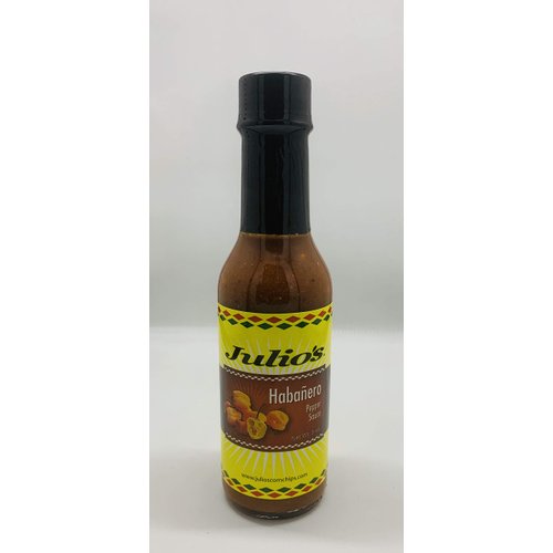 Julio's Habanero Pepper Hot Sauce 6oz Bottle (Pack of 3)