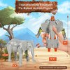 4" Elephant Jungle Animal Toys Small – Transforming Action Figure – Changes from a Detailed Animal Toy to a Unique Robot Toy in Seconds – Great Gift for Both Girls and Boys (4" Elephant)