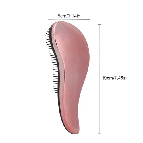 Detangling Hair Brush for Adults & Kids Hair, Detangler Brush for Natural, Curly, Straight, Wet or Dry Hair, Hairbrush for Men & Women - 1 Pack (Rose gold)
