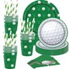 80PCS Golf Party Supplies, Golf Party Disposable Tableware Set Golf Party Plates 9" 7" Paper Plates Napkins Straws 9 Oz Cups for Golf Sports Birthday Party Decoration