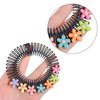 Black Stretchy Full Circles Comb Plastic Circular Hair Comb Stretchy Headband Holder For Women Girls Comb Hair Clips Broken Hair Ar Hair Combs Styling Tools and Appliances